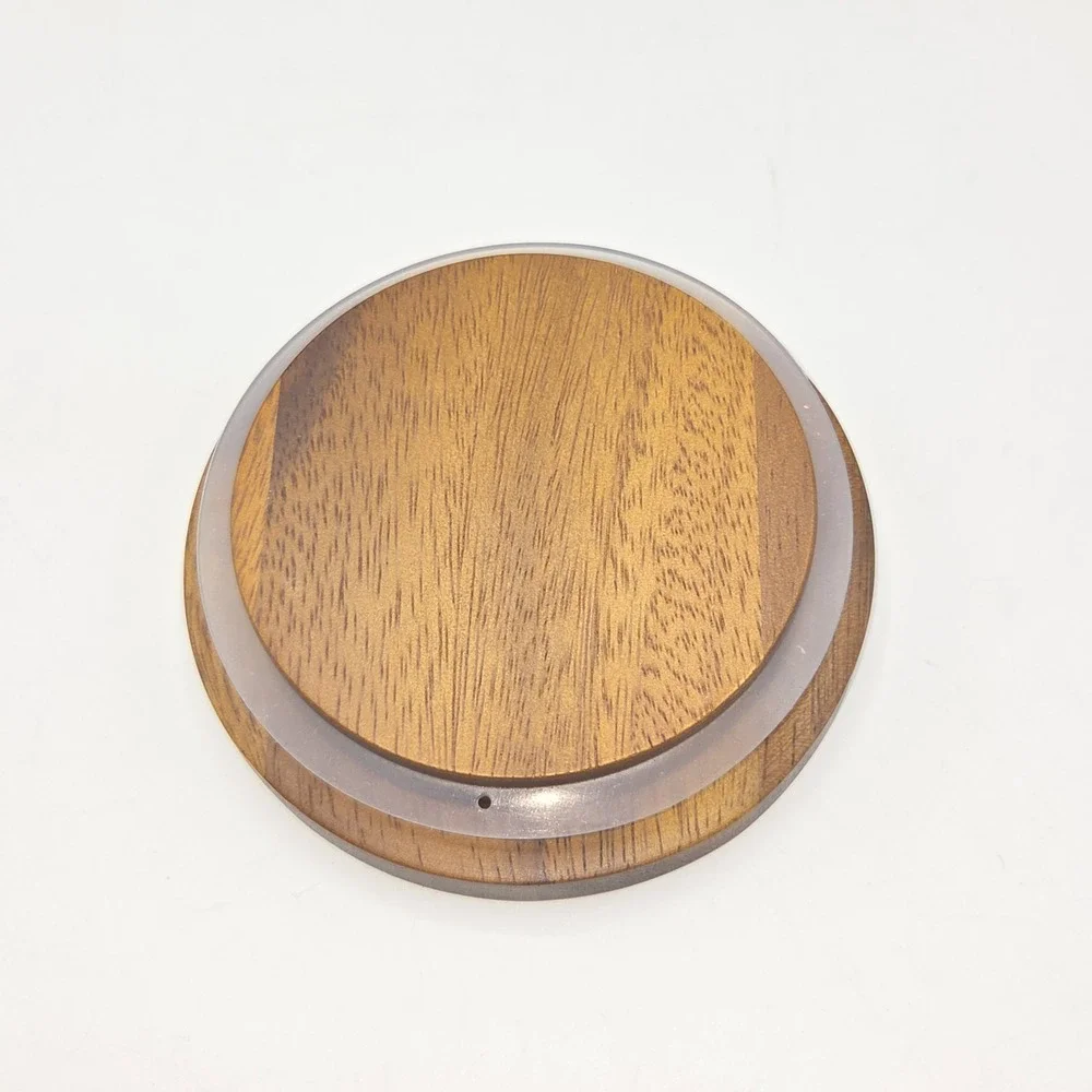 Le Creuset Flint 26oz Stoneware Canister with Wooden Lid New Factory Second